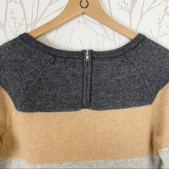 FENN WRIGHT MANSON Angora Rabbit Blend Colorblock Stripe Sweater medium - Picture 4 of 11